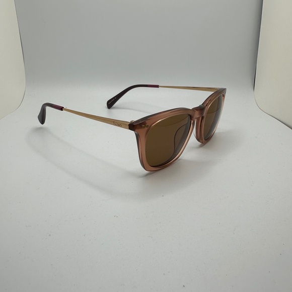NWOT TOMS Sunglasses - Maxwell in Rose Crystal/Gold with Amber Lens - Picture 2 of 2